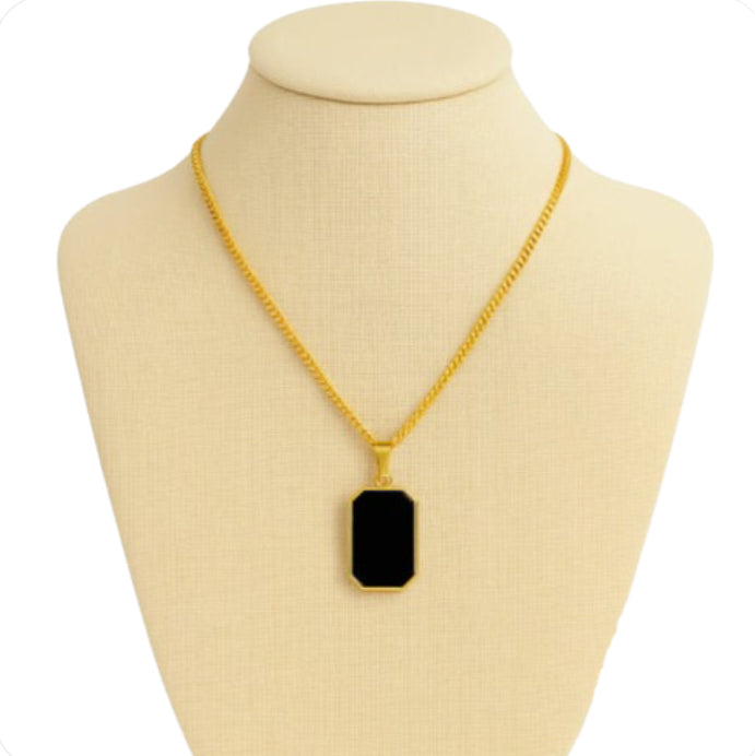 Collier Pendentif Noir