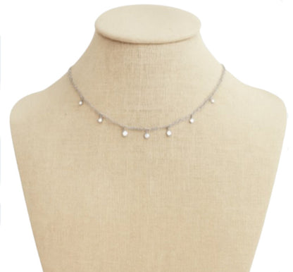 Collier Argenté à Pampilles