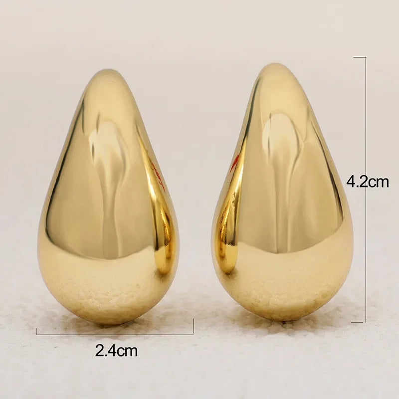 Boucles d’oreilles goutte effet miroir