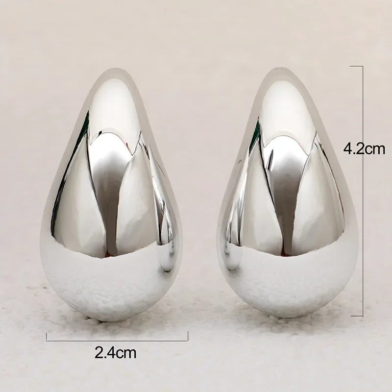 Boucles d’oreilles goutte effet miroir