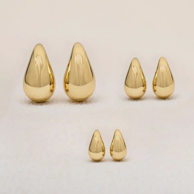 Boucles d’oreilles goutte effet miroir