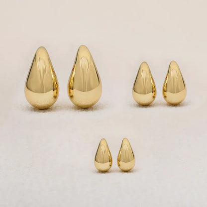 Boucles d’oreilles goutte effet miroir