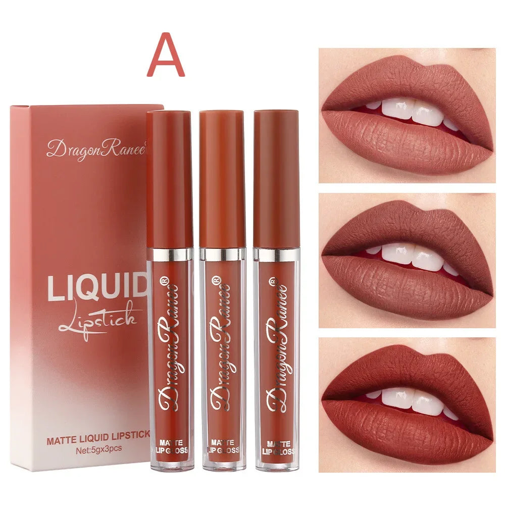 Coffret de 3 Rouges à Lèvres Liquides Mats
