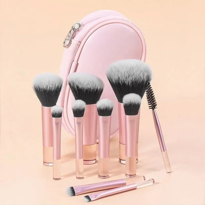 Set de 10 Pinceaux de Maquillage de Voyage