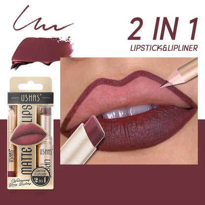 Contour des Lèvres + Rouge à Lèvres – 12 Couleurs Intenses