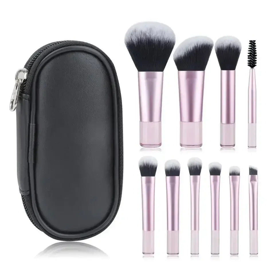 Set de 10 Pinceaux de Maquillage de Voyage