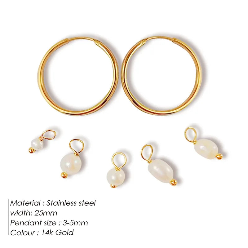 Boucles d'oreilles perles irrégulières