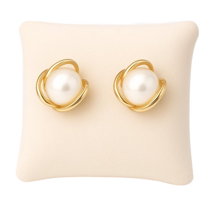 Boucles d'oreilles perle et doré