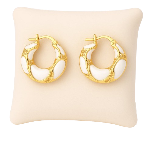 Créoles dorées émaillées